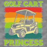 Golf Cart Princess Golf Sports Player Lover Golfer Golfing Women's Racerback Cropped Tank thumb 2