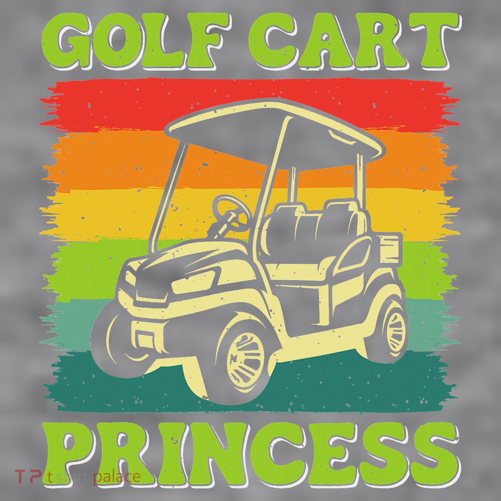 Golf Cart Princess Golf Sports Player Lover Golfer Golfing Women's Racerback Cropped Tank
