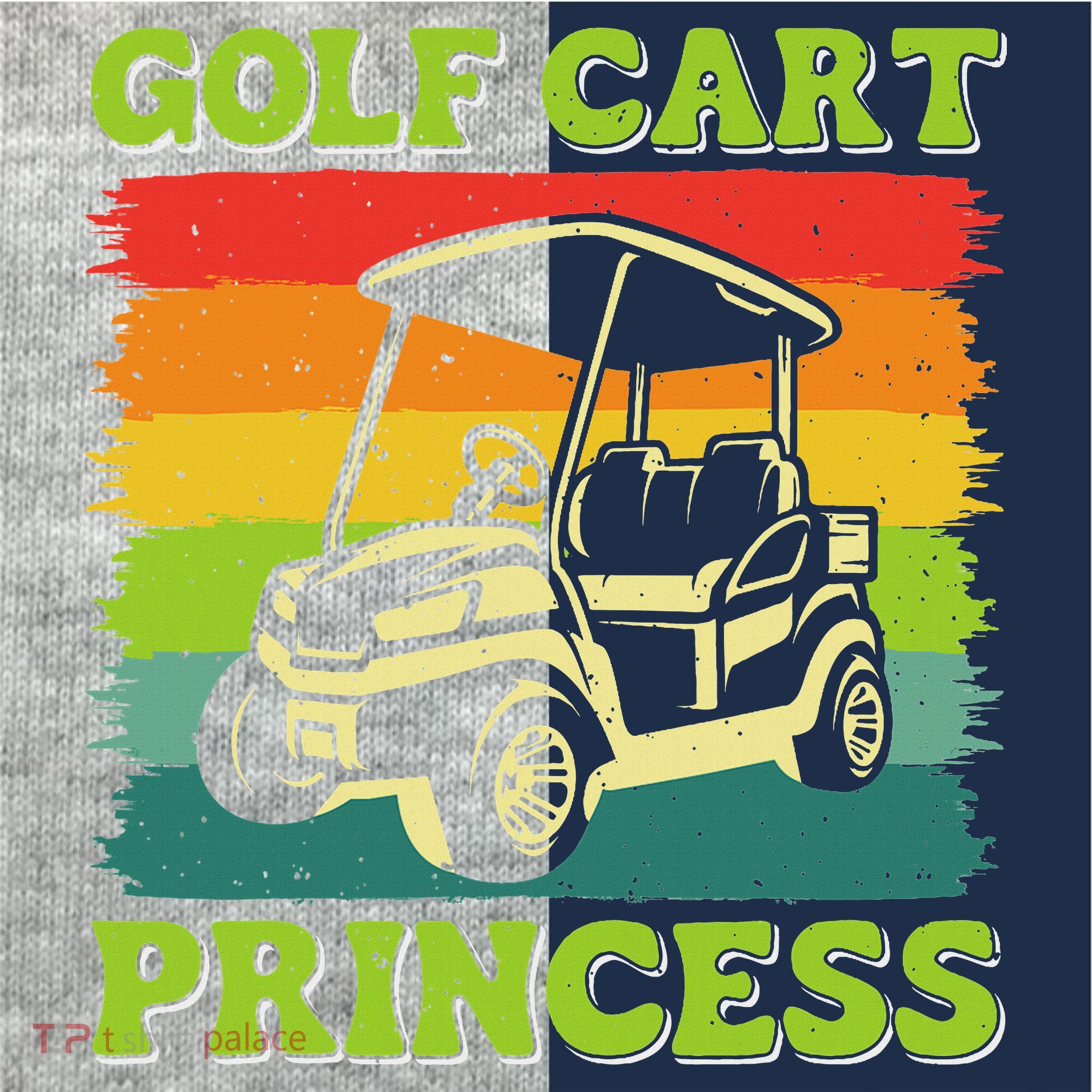 Golf Cart Princess Golf Sports Player Lover Golfer Golfing Kids Colorblock Raglan Jersey