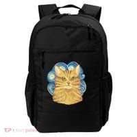 Golden Cat Post Impressionism Backpack thumb 0
