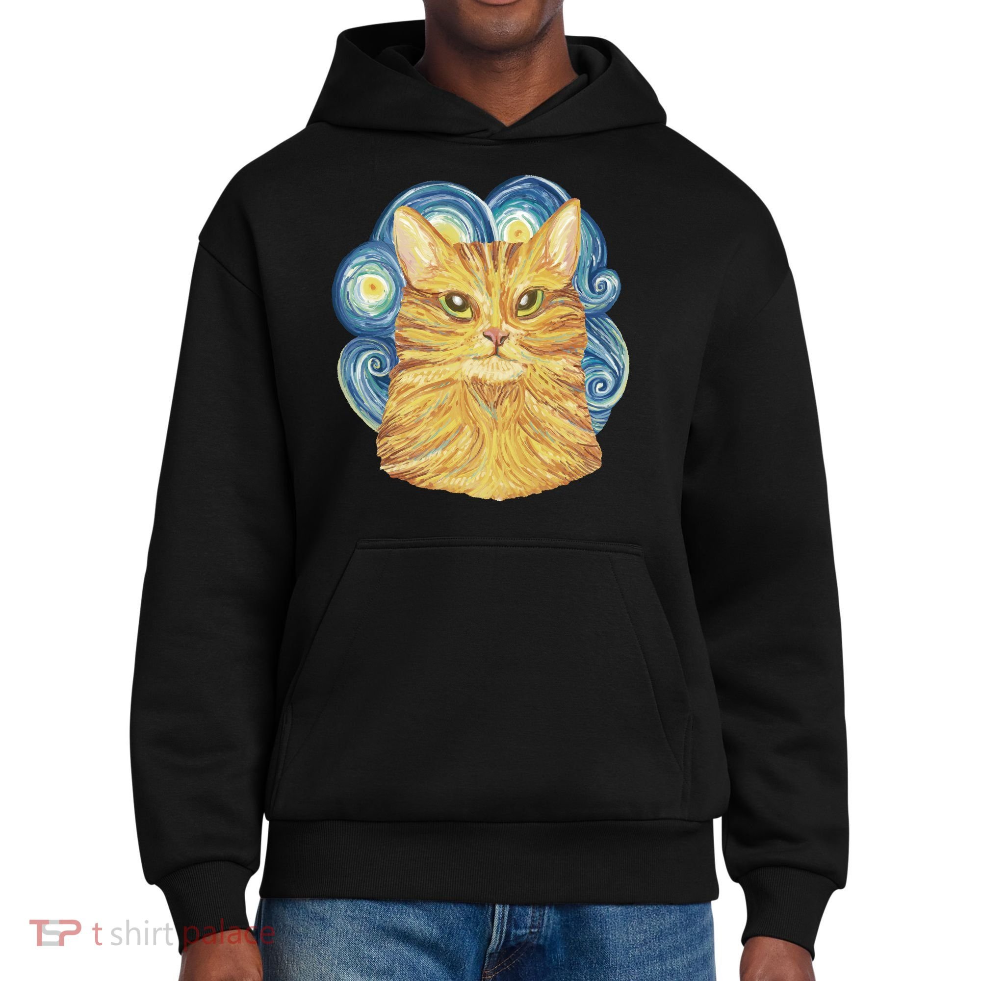 Golden Cat Post Impressionism District V.I.T. Heavyweight Hoodie