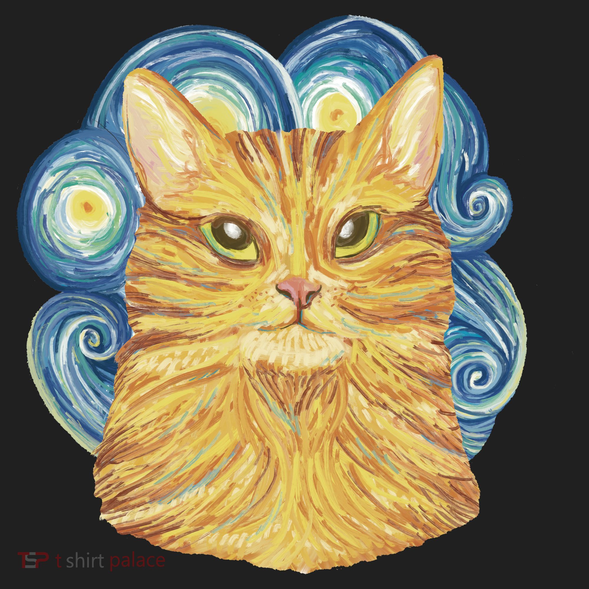 Golden Cat Post Impressionism District V.I.T. Heavyweight Hoodie