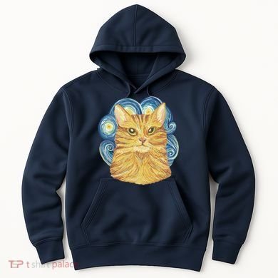 Golden Cat Post Impressionism Hoodie