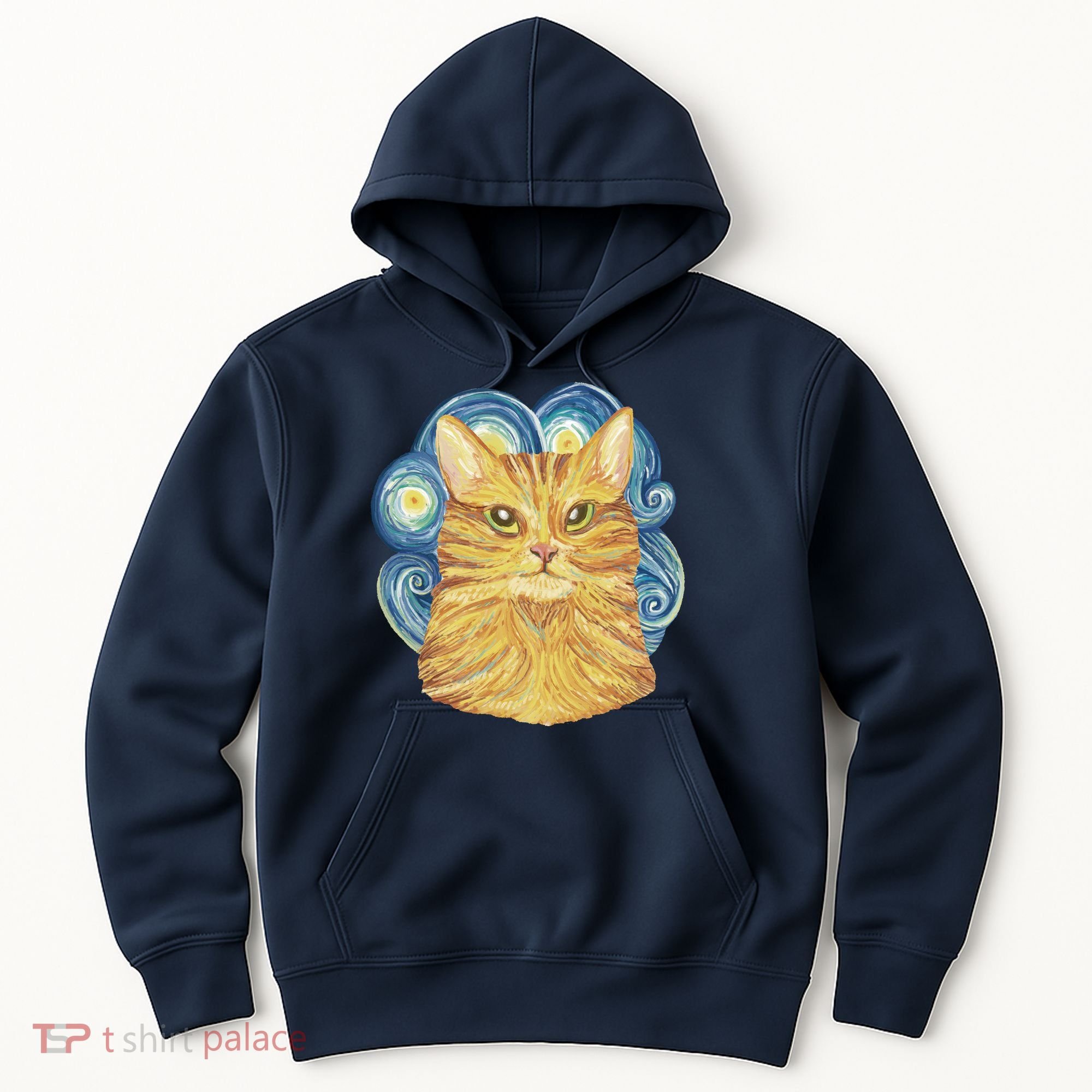 Golden Cat Post Impressionism Hoodie