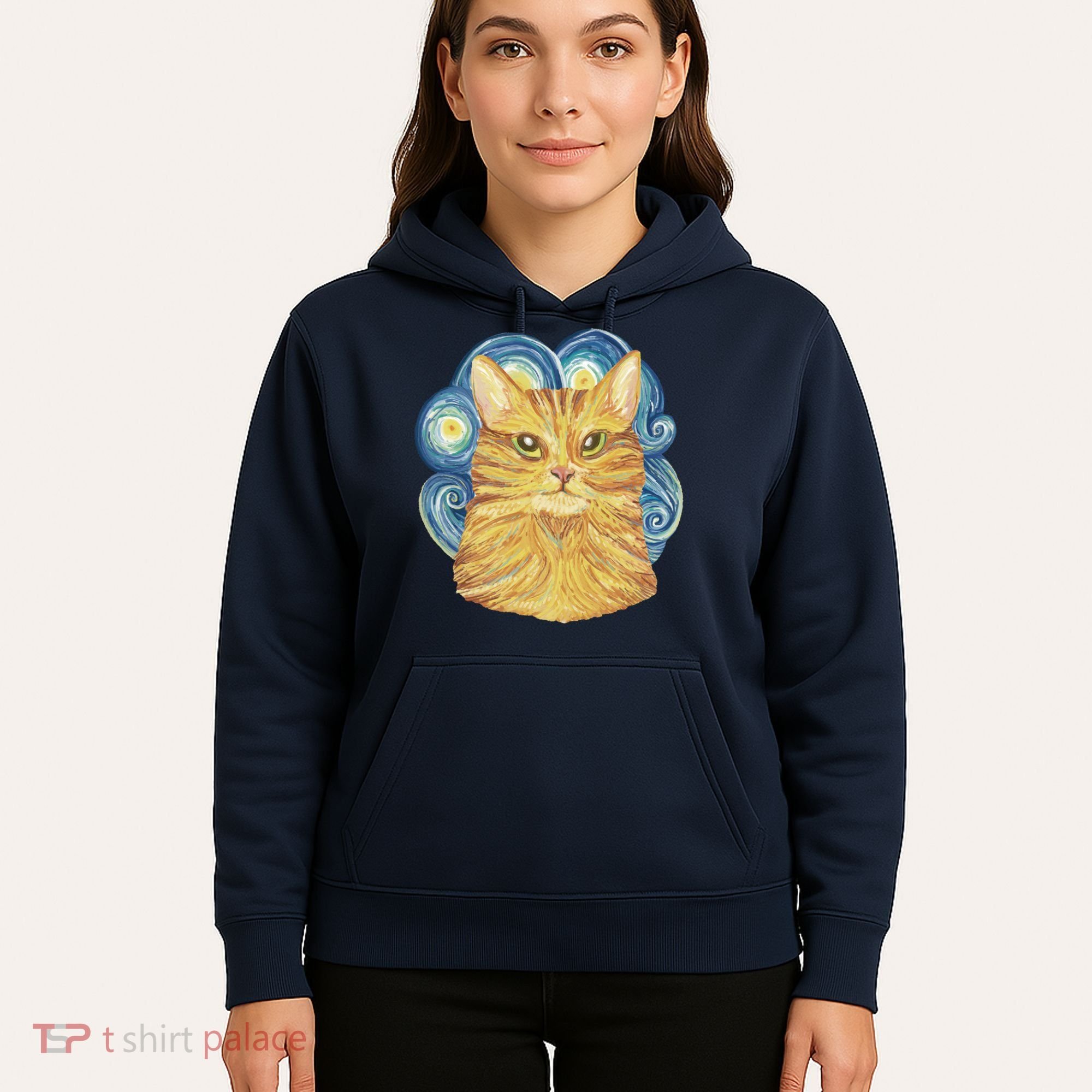 Golden Cat Post Impressionism Hoodie