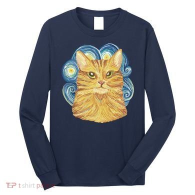Golden Cat Post Impressionism Long Sleeve Shirt
