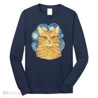 Golden Cat Post Impressionism Long Sleeve Shirt thumb 0