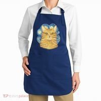 Golden Cat Post Impressionism Apron thumb 2