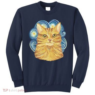 Golden Cat Post Impressionism Sweatshirt
