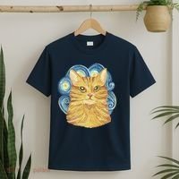 Golden Cat Post Impressionism T-Shirt thumb 2