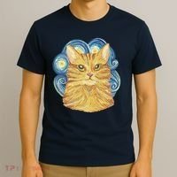 Golden Cat Post Impressionism T-Shirt thumb 3