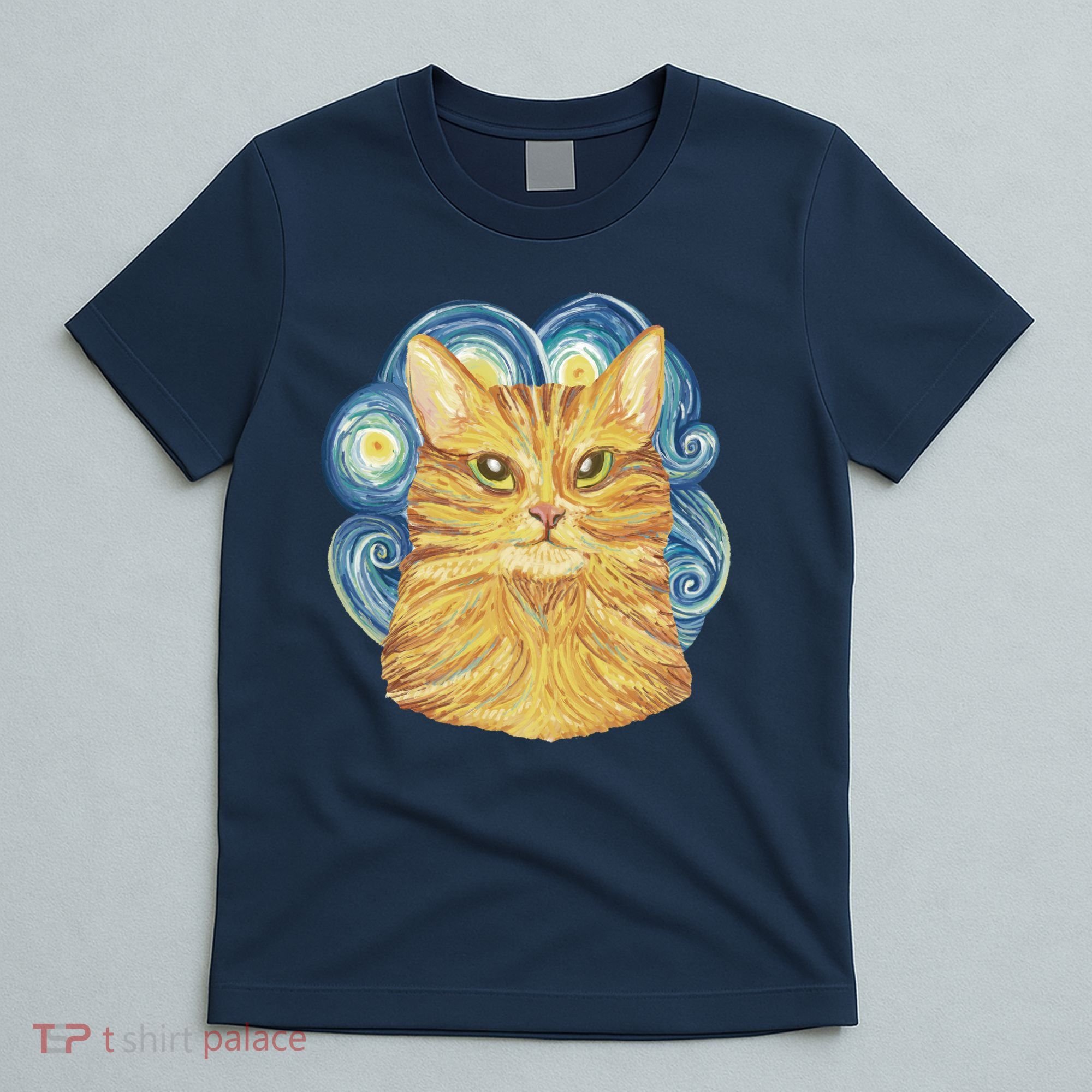 Golden Cat Post Impressionism T-Shirt