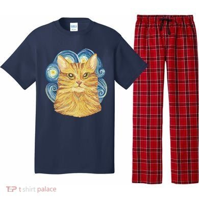 Golden Cat Post Impressionism Pajama Set