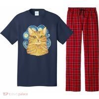 Golden Cat Post Impressionism Pajama Set thumb 0