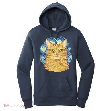 Golden Cat Post Impressionism Women's Hoodie