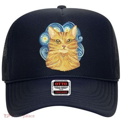 Golden Cat Post Impressionism Hat