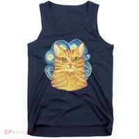 Golden Cat Post Impressionism Tank Top thumb 0