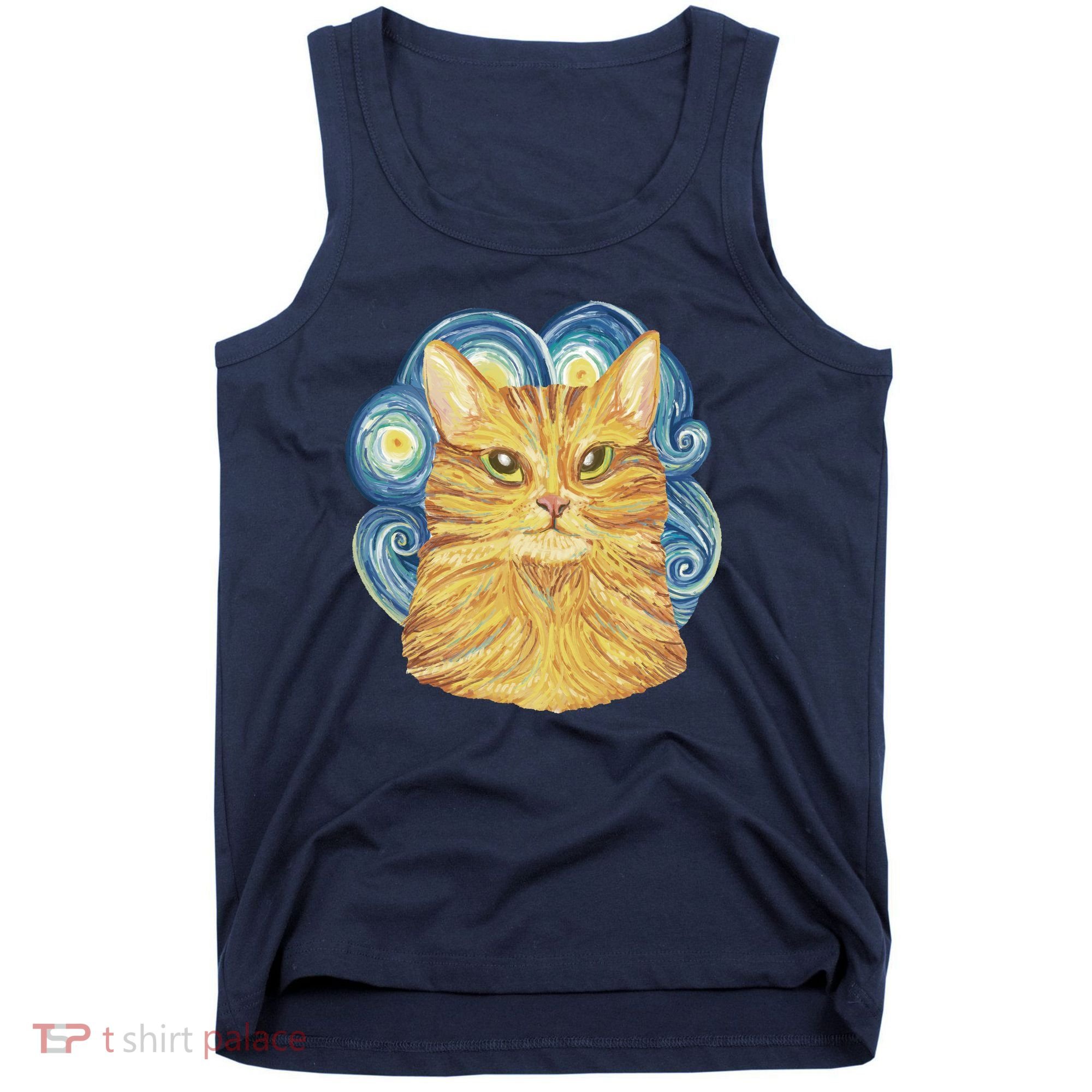 Golden Cat Post Impressionism Tank Top