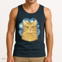 Golden Cat Post Impressionism Tank Top thumb 3