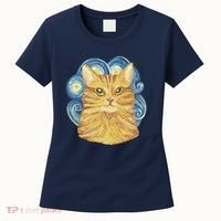 Golden Cat Post Impressionism Women's T-Shirt thumb 0