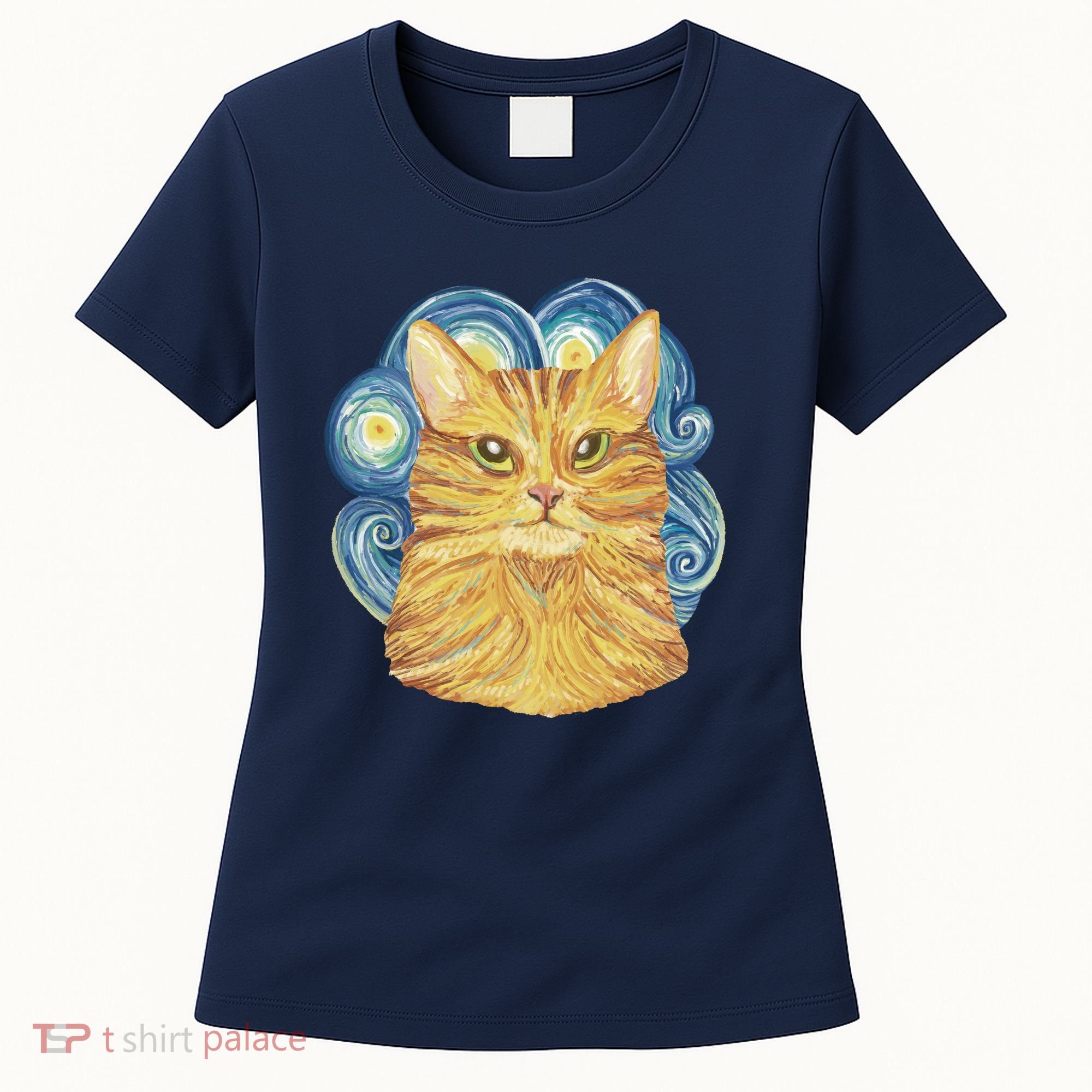 Golden Cat Post Impressionism Women's T-Shirt