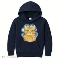 Golden Cat Post Impressionism Kids Hoodie thumb 0