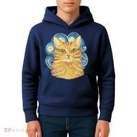 Golden Cat Post Impressionism Kids Hoodie thumb 4