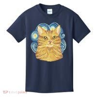 Golden Cat Post Impressionism Kids T-Shirt thumb 0