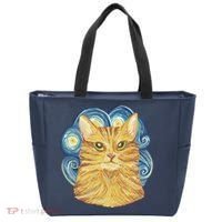 Golden Cat Post Impressionism Tote Bag thumb 0