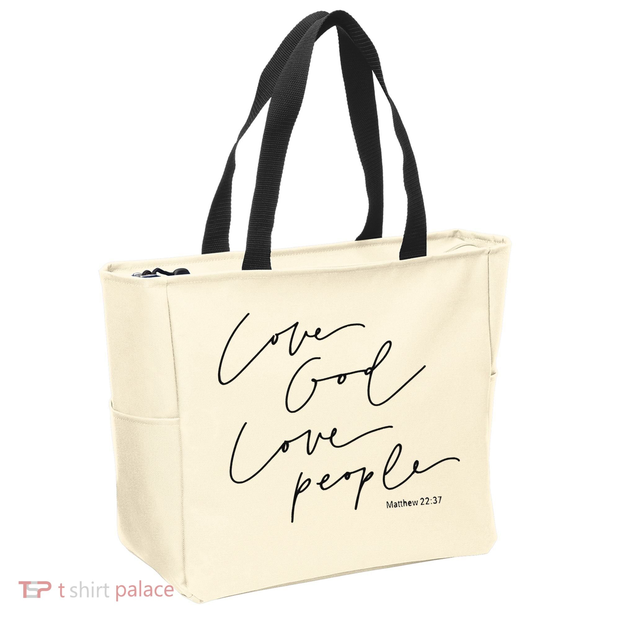 God Christian Quote Easter Day Love People Tote Bag