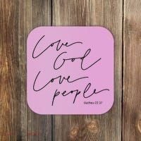 God Christian Quote Easter Day Love People Coaster thumb 0
