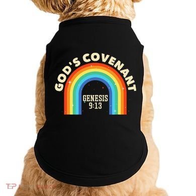 God’s Covenant Rainbow Genesis 9:13 Christian Doggie Tank