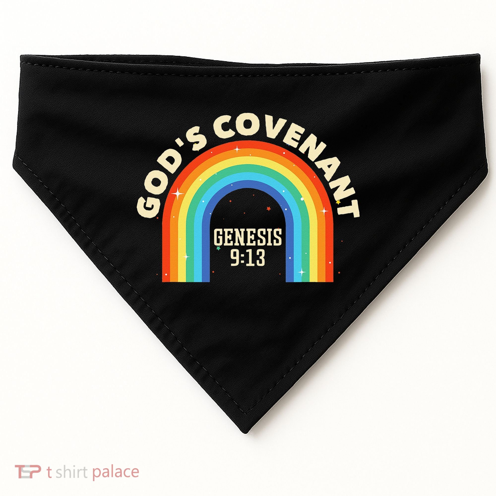 God’s Covenant Rainbow Genesis 9:13 Christian USA-Made Doggie Bandana