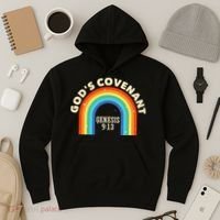 God’s Covenant Rainbow Genesis 9:13 Christian Hoodie thumb 3