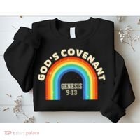 God’s Covenant Rainbow Genesis 9:13 Christian Sweatshirt thumb 2