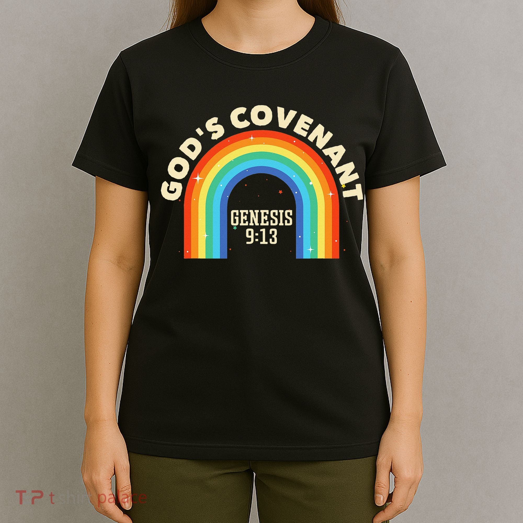 God’s Covenant Rainbow Genesis 9:13 Christian T-Shirt