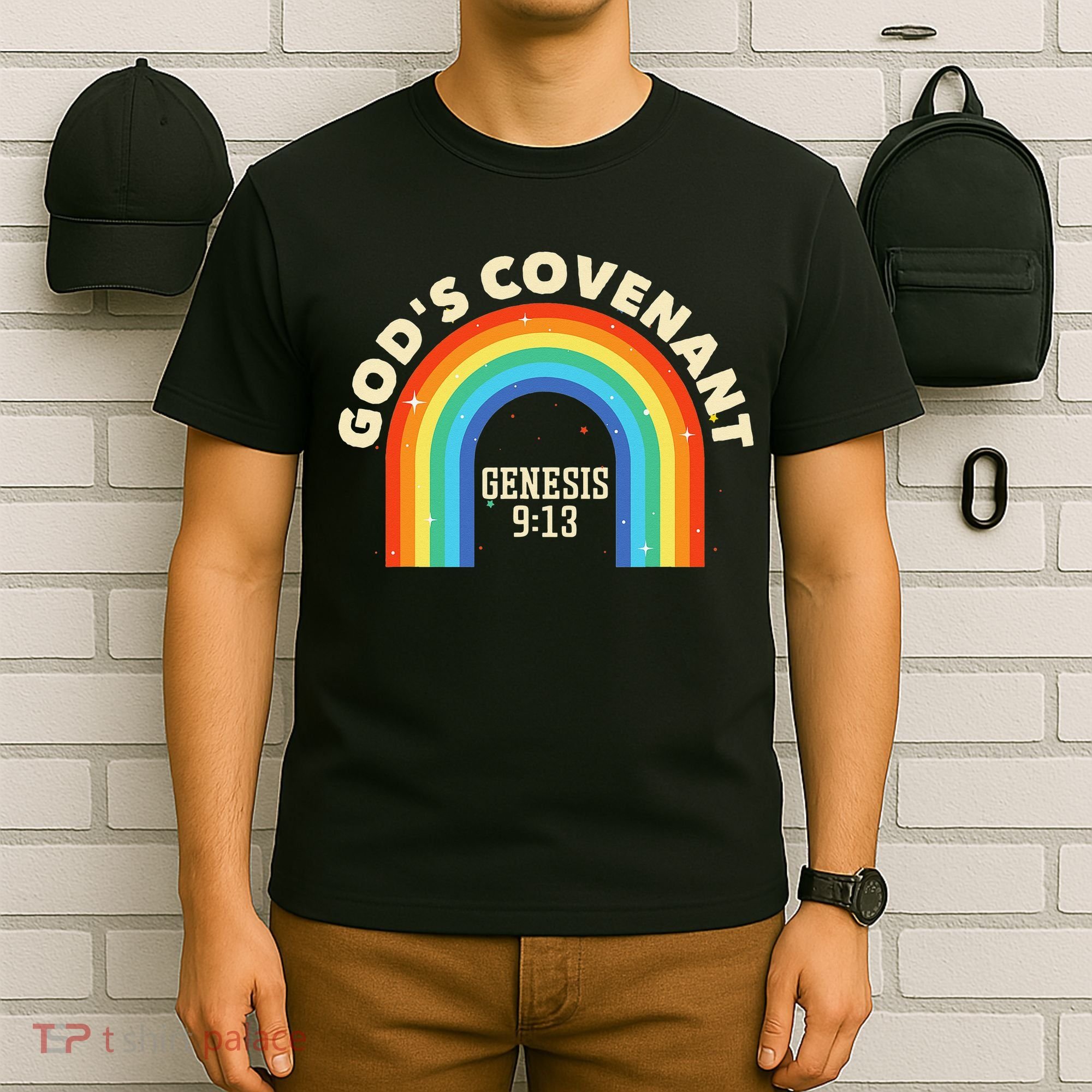 God’s Covenant Rainbow Genesis 9:13 Christian T-Shirt