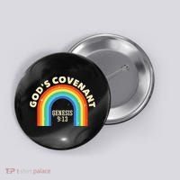 God’s Covenant Rainbow Genesis 9:13 Christian Button thumb 0