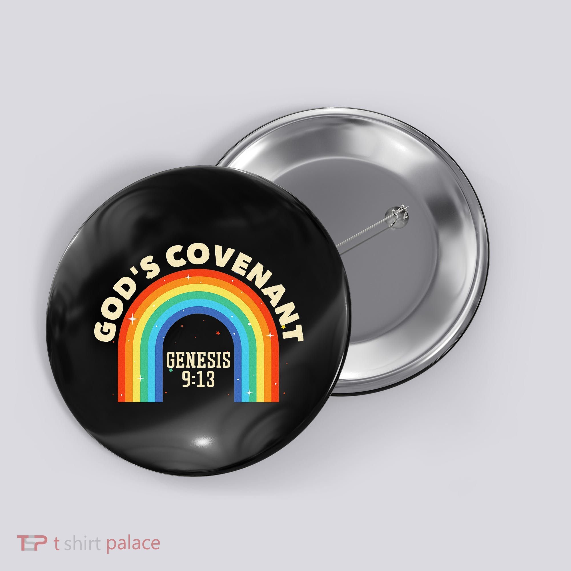 God’s Covenant Rainbow Genesis 9:13 Christian Button