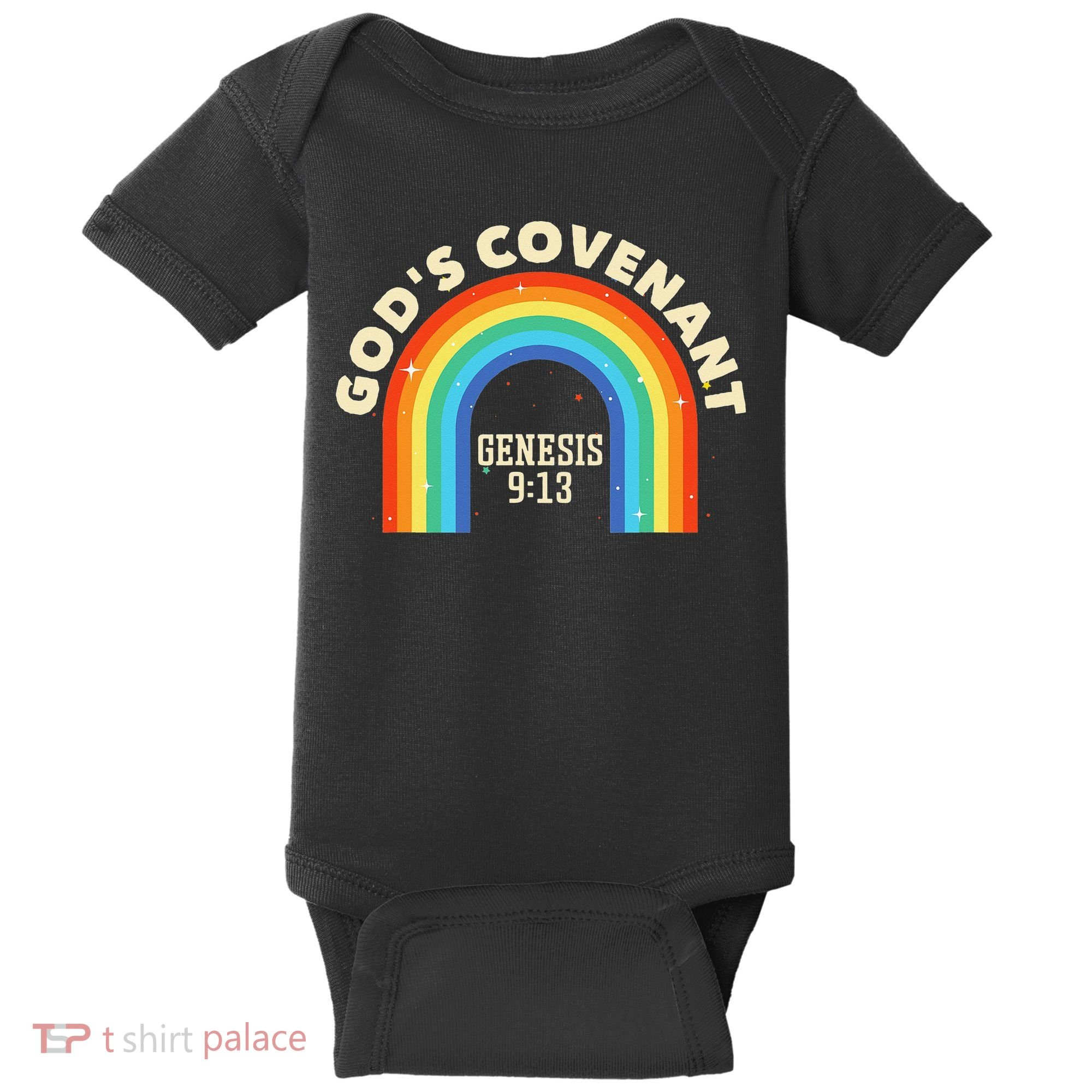 God’s Covenant Rainbow Genesis 9:13 Christian Baby Bodysuit