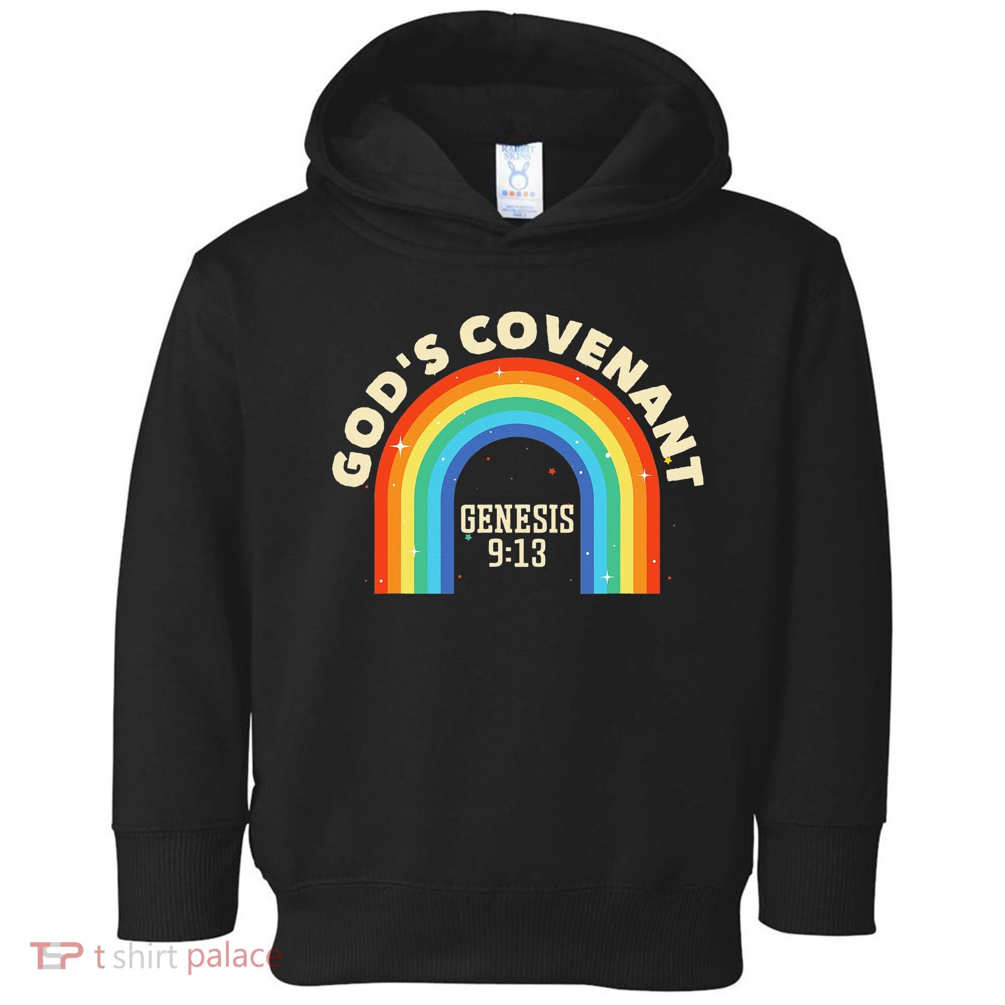 God’s Covenant Rainbow Genesis 9:13 Christian Toddler Hoodie