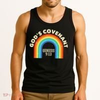 God’s Covenant Rainbow Genesis 9:13 Christian Tank Top thumb 3