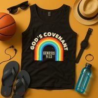 God’s Covenant Rainbow Genesis 9:13 Christian Tank Top thumb 4