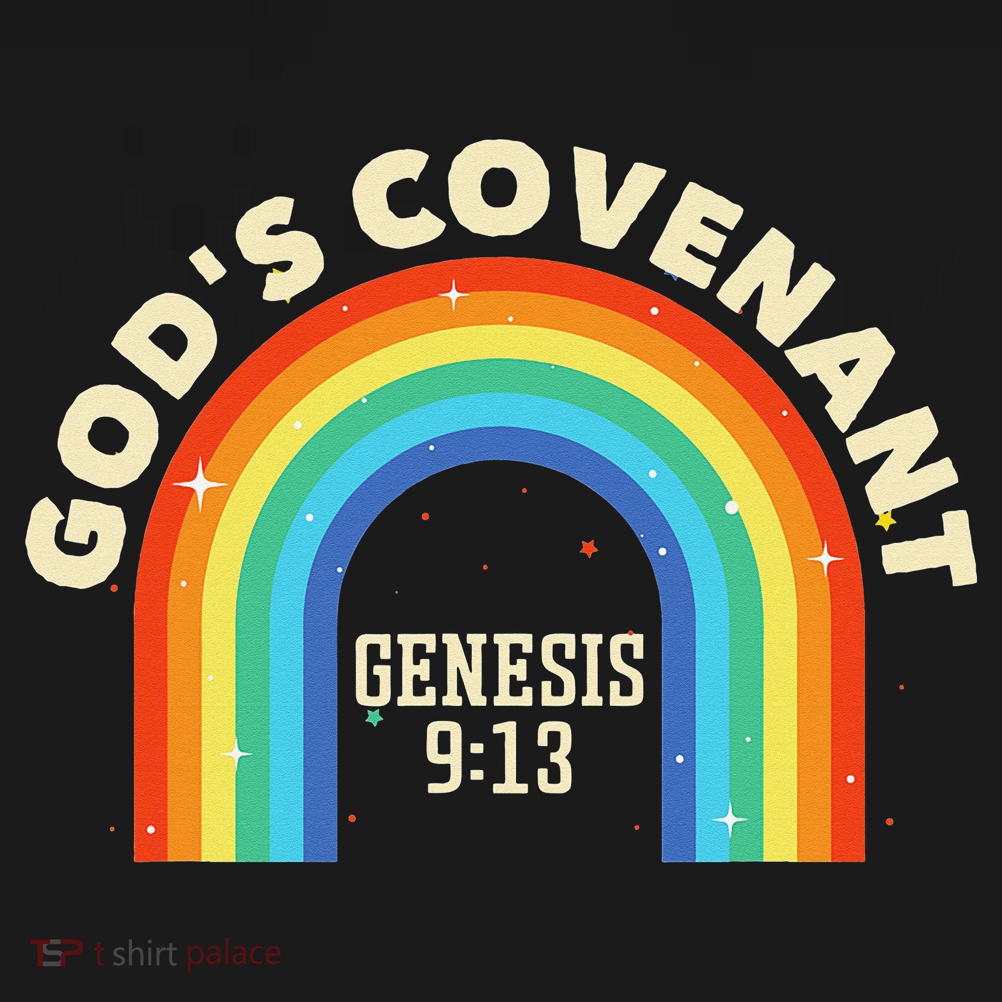 God’s Covenant Rainbow Genesis 9:13 Christian Women's Long Sleeve Shirt