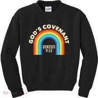 God’s Covenant Rainbow Genesis 9:13 Christian Kids Sweatshirt thumb 0