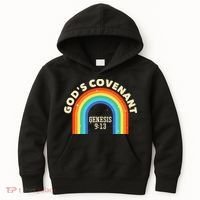God’s Covenant Rainbow Genesis 9:13 Christian Kids Hoodie thumb 0