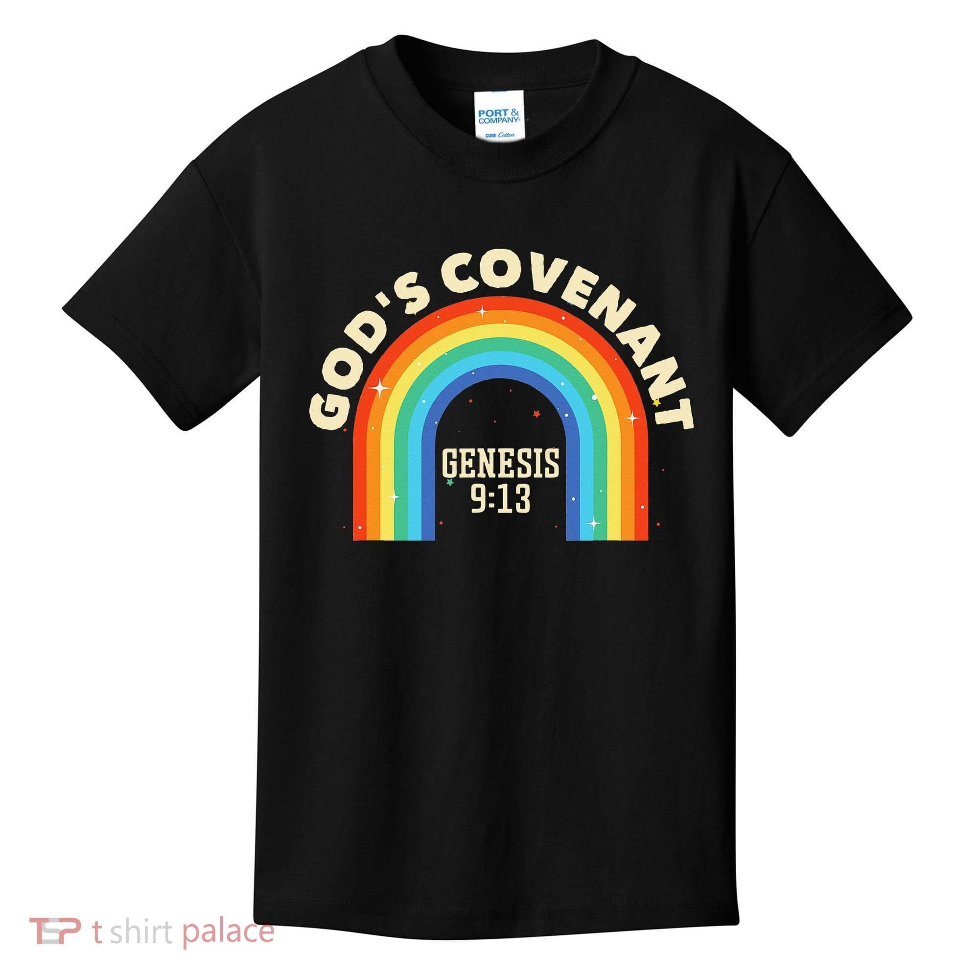 God’s Covenant Rainbow Genesis 9:13 Christian Kids T-Shirt