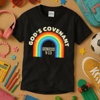 God’s Covenant Rainbow Genesis 9:13 Christian Kids T-Shirt thumb 3