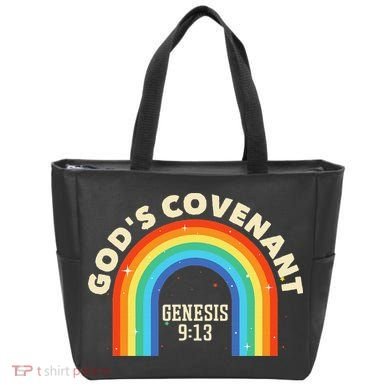 God’s Covenant Rainbow Genesis 9:13 Christian Tote Bag