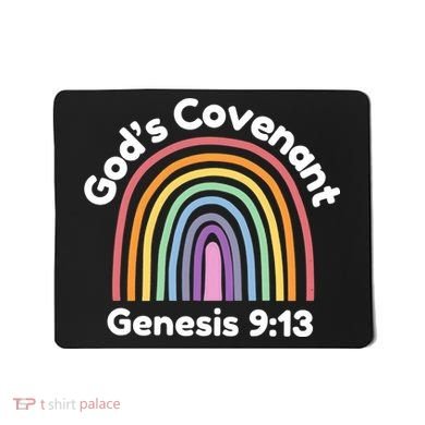 God’s Covenant Rainbow | Genesi 9:13 Christian Mousepad